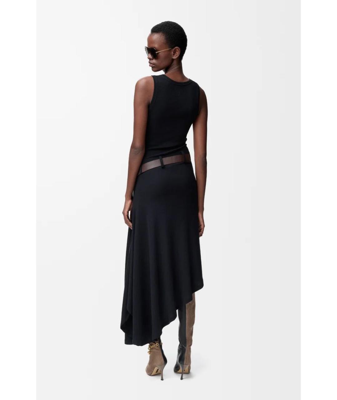 LOEWE Черное хлопковое повседневное платье, фото 3