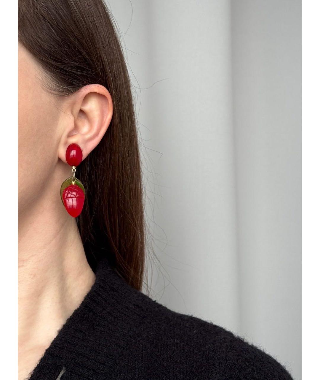 KENZO Красные пластиковые клипсы, фото 5