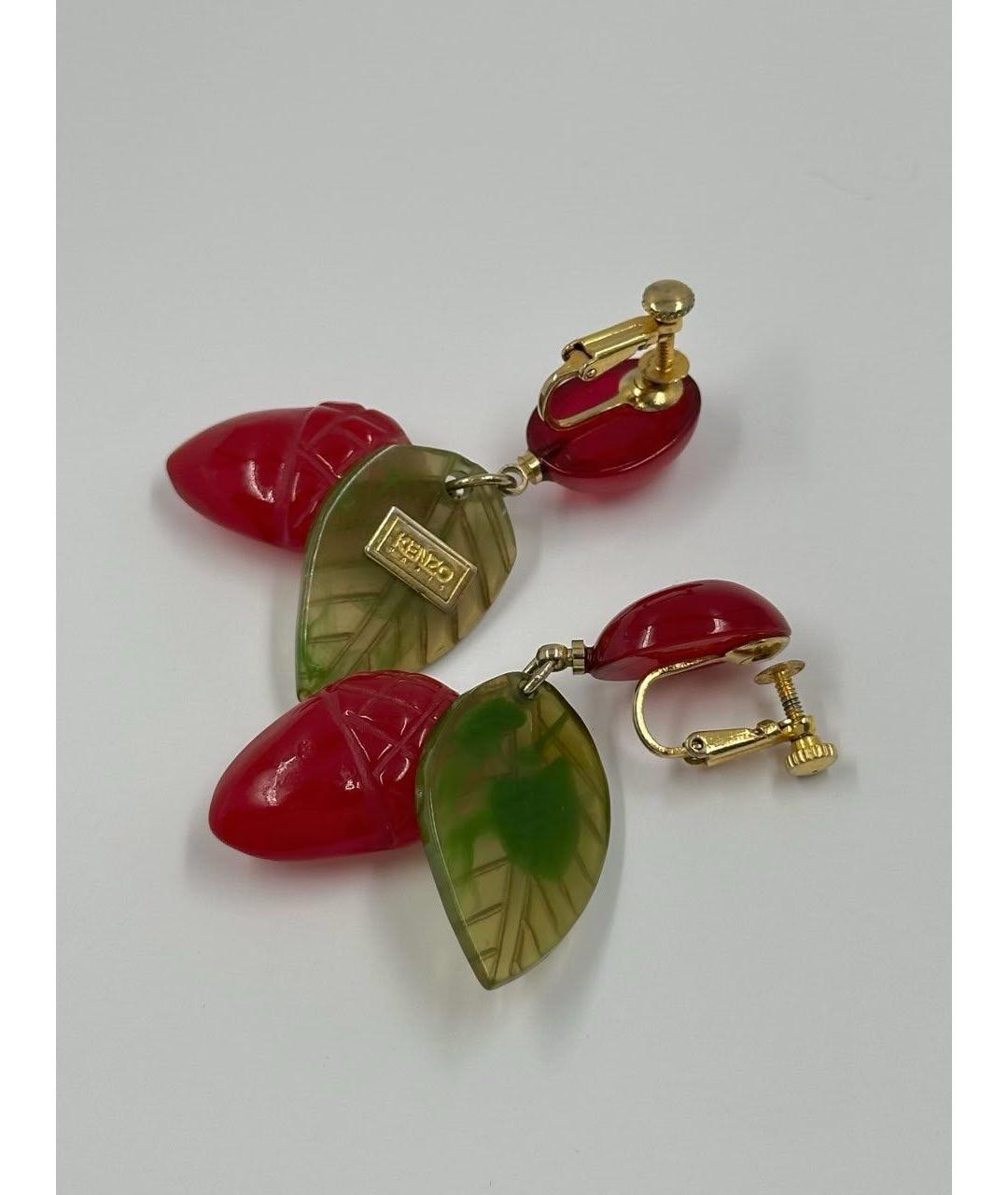 KENZO Красные пластиковые клипсы, фото 3