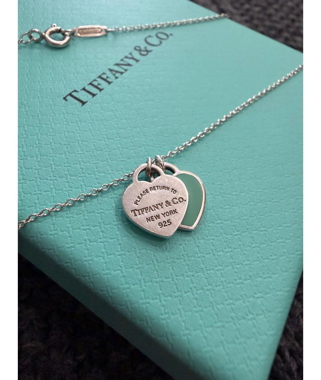 TIFFANY&CO Бирюзовое серебряное колье, фото 7