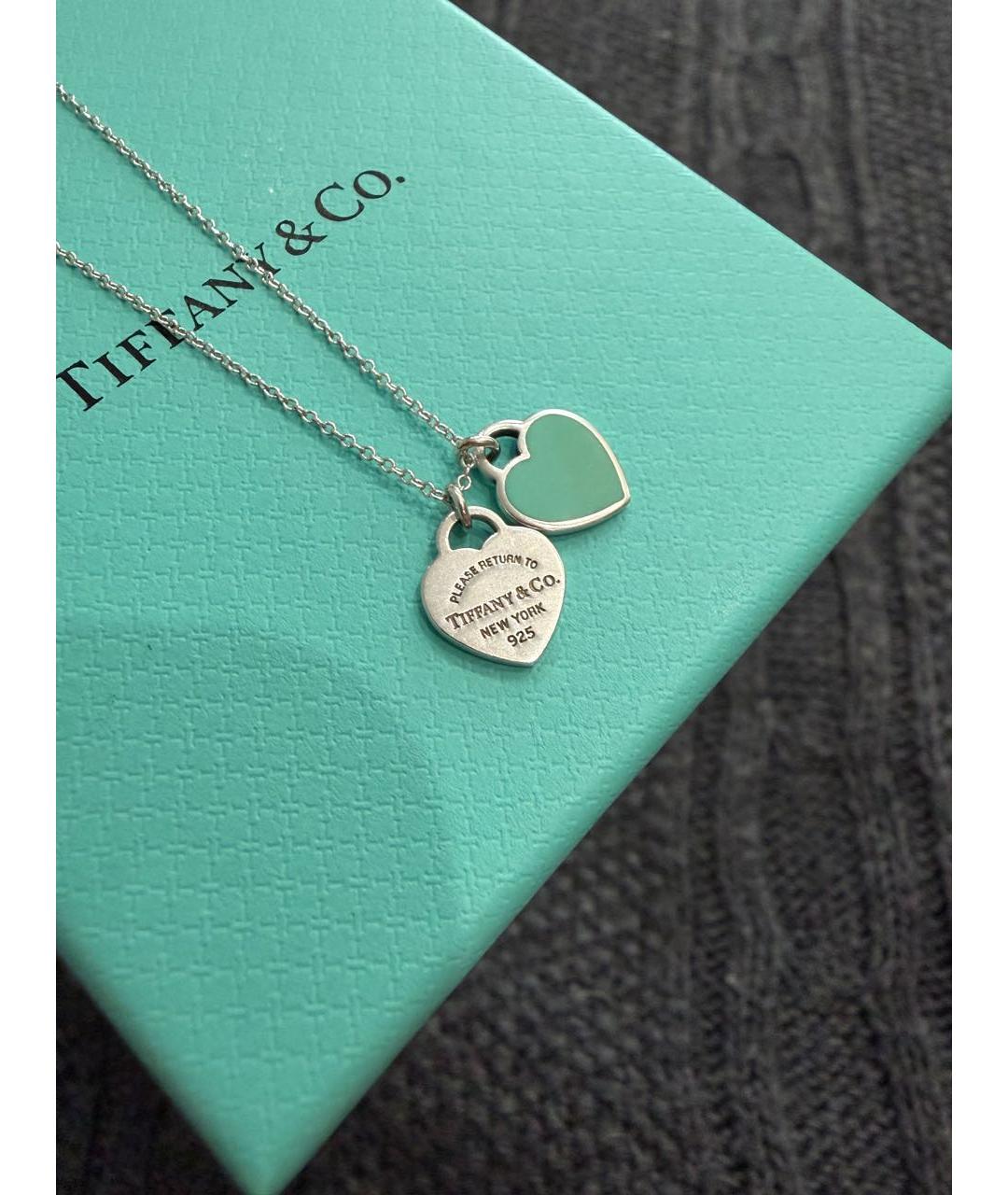 TIFFANY&CO Бирюзовое серебряное колье, фото 2