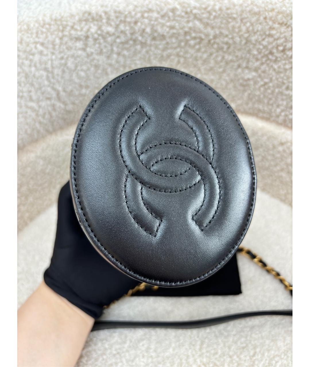 CHANEL Черная кожаная сумка через плечо, фото 4