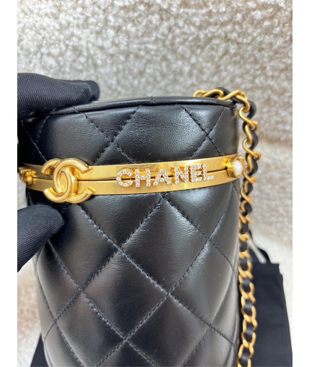CHANEL Черная кожаная сумка через плечо, фото 3