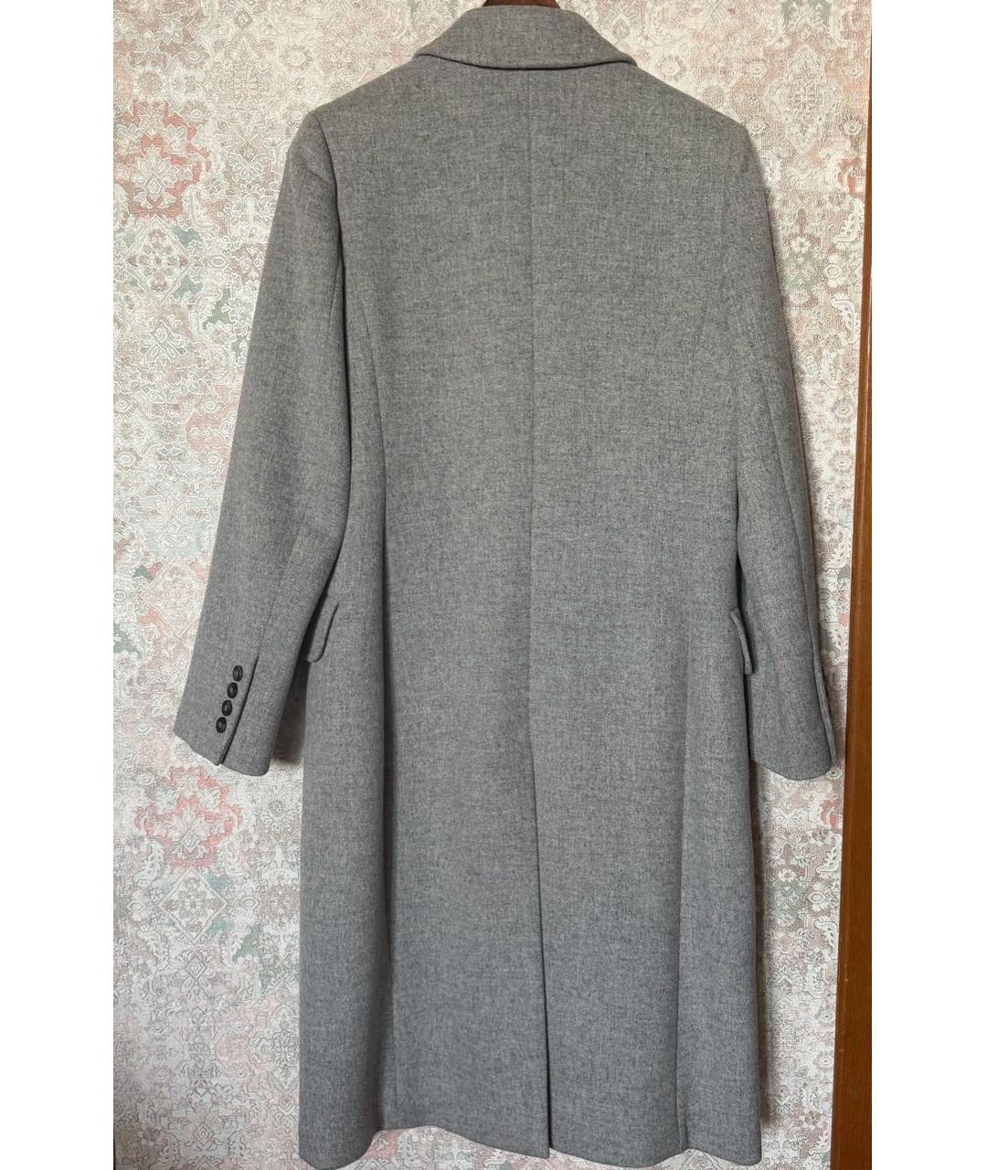 WEEKEND MAX MARA Серое шерстяное пальто, фото 3