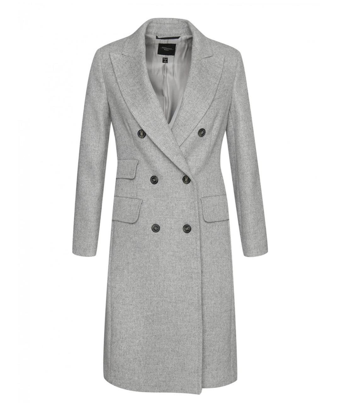 WEEKEND MAX MARA Серое шерстяное пальто, фото 8