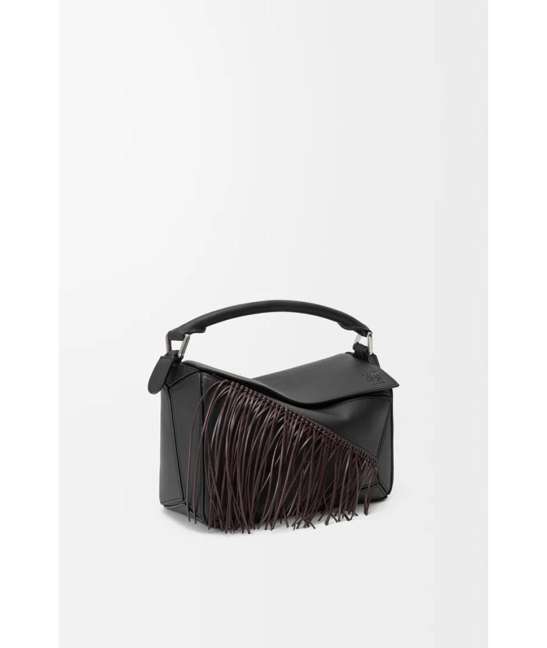 LOEWE Черная кожаная сумка через плечо, фото 4