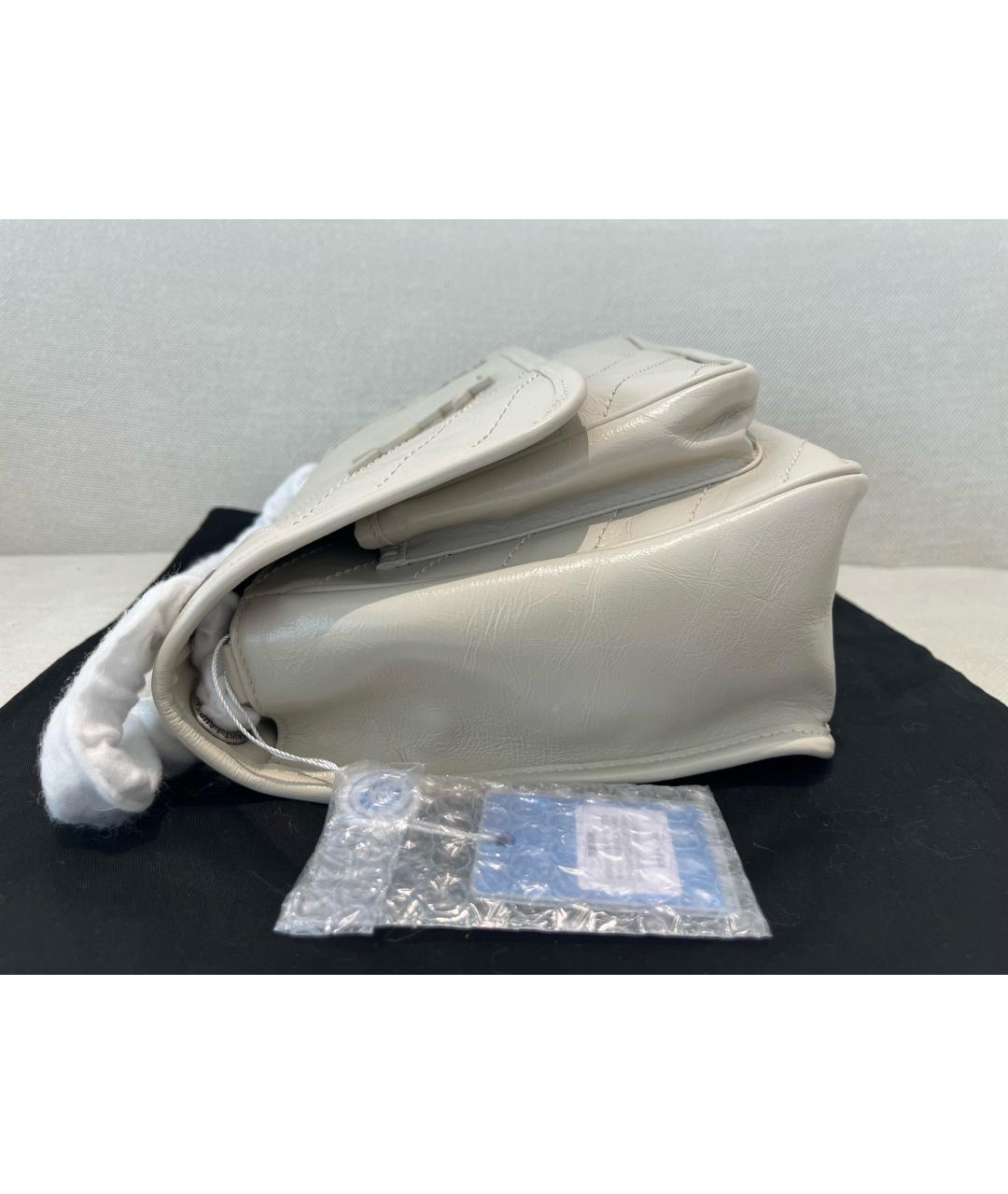 YVES SAINT LAURENT BEAUTY Белая кожаная сумка через плечо, фото 6