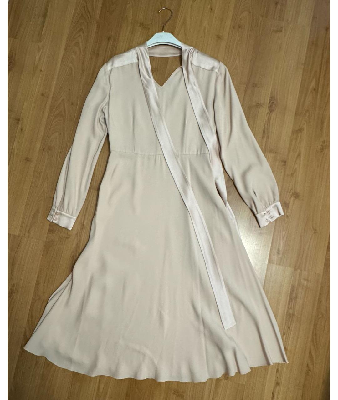 MAX&CO Розовое ацетатное коктейльное платье, фото 5