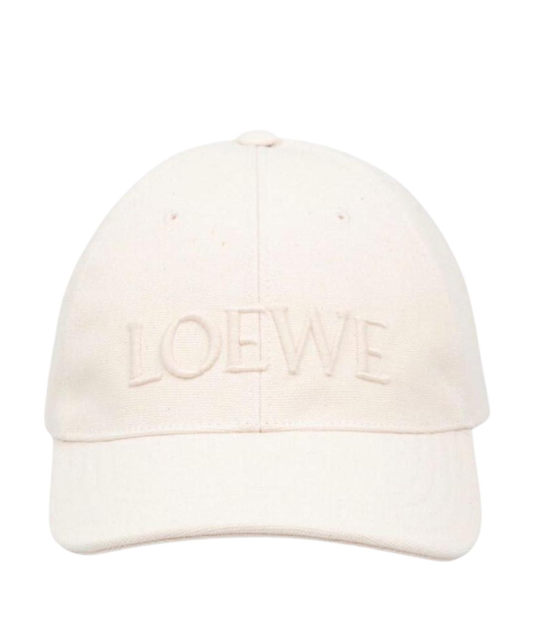 LOEWE Бежевая хлопковая кепка, фото 1