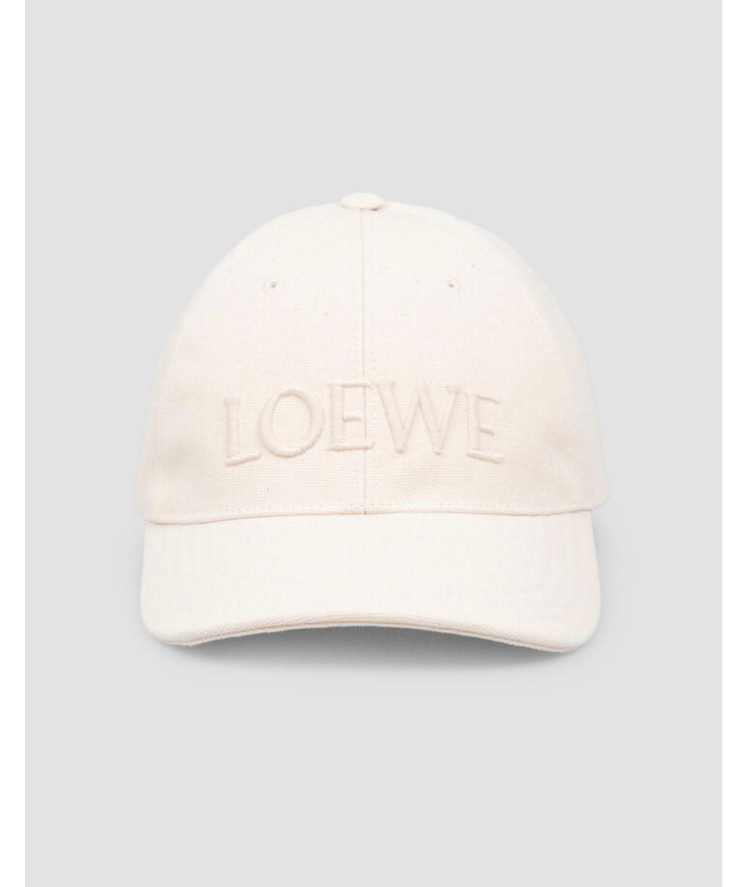 LOEWE Бежевая хлопковая кепка, фото 3