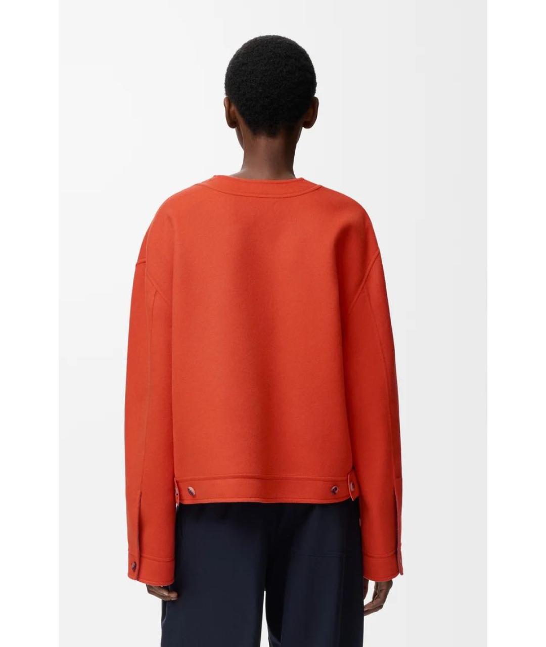 LOEWE Оранжевый шерстяной кардиган, фото 3