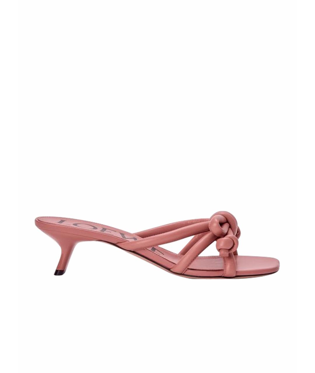 LOEWE Коралловые кожаные кроссовки, фото 1