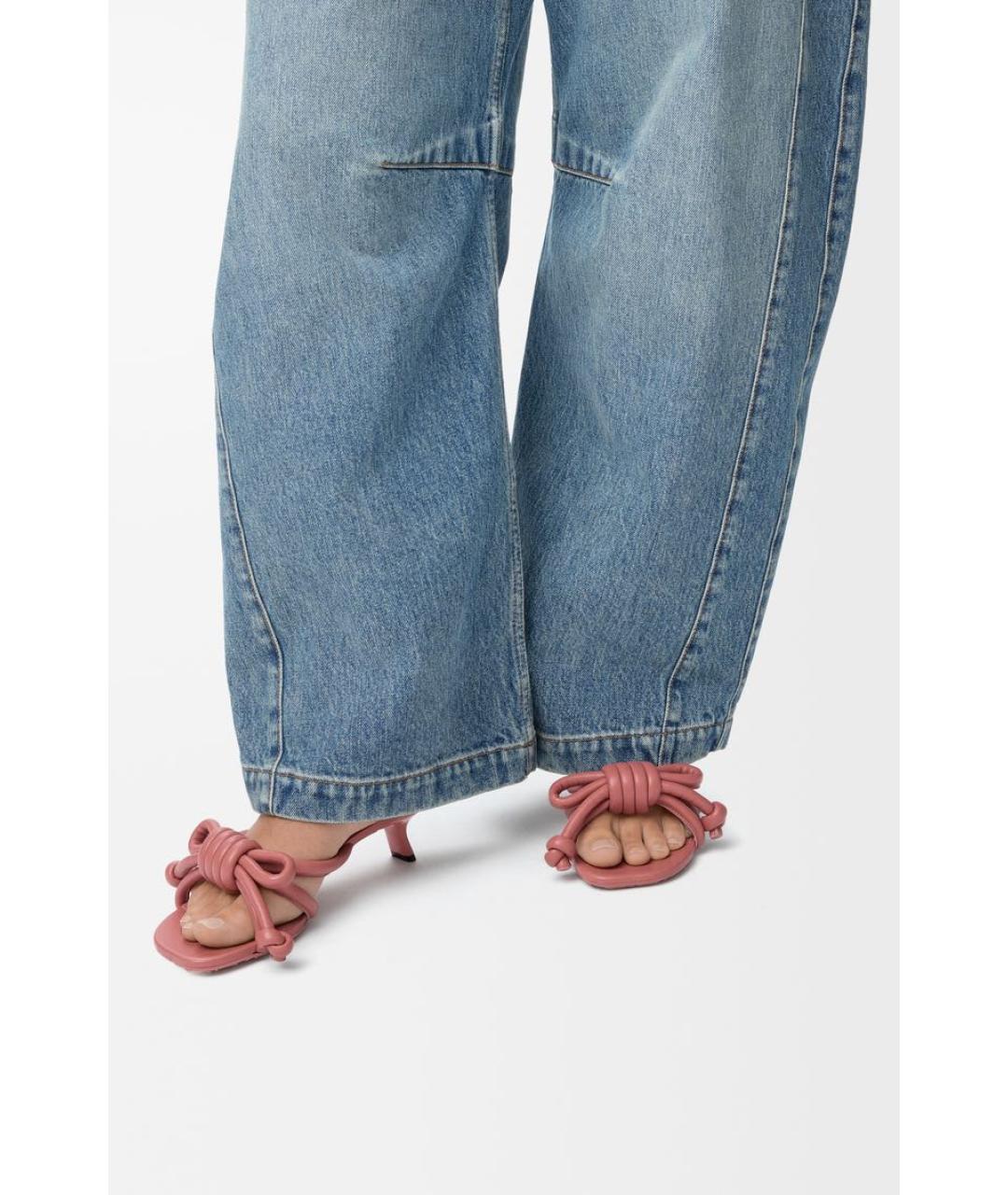 LOEWE Коралловые кожаные кроссовки, фото 2