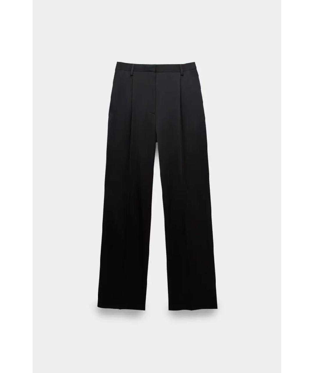 DRIES VAN NOTEN Черные вискозные прямые брюки, фото 10