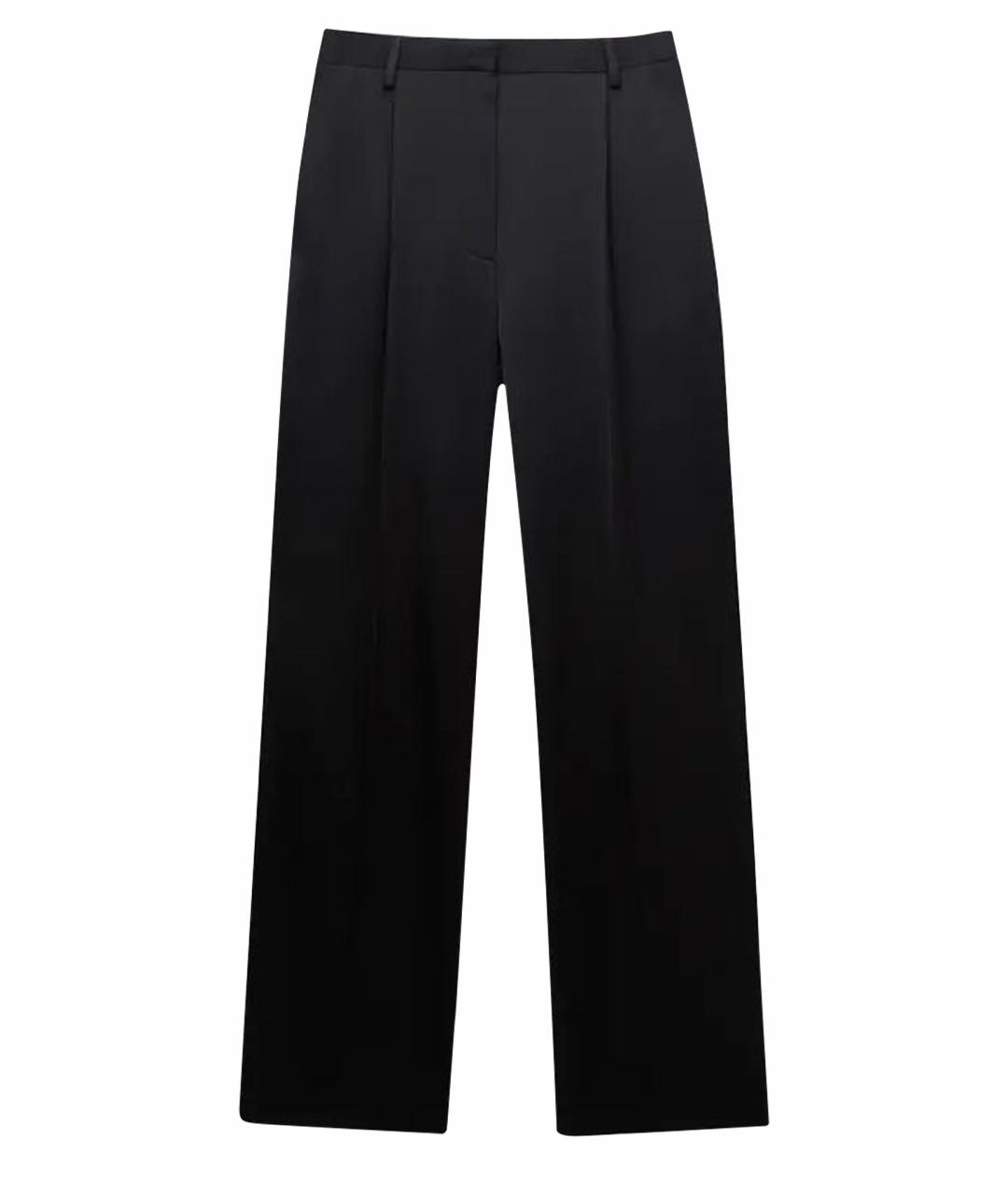 DRIES VAN NOTEN Черные вискозные прямые брюки, фото 1