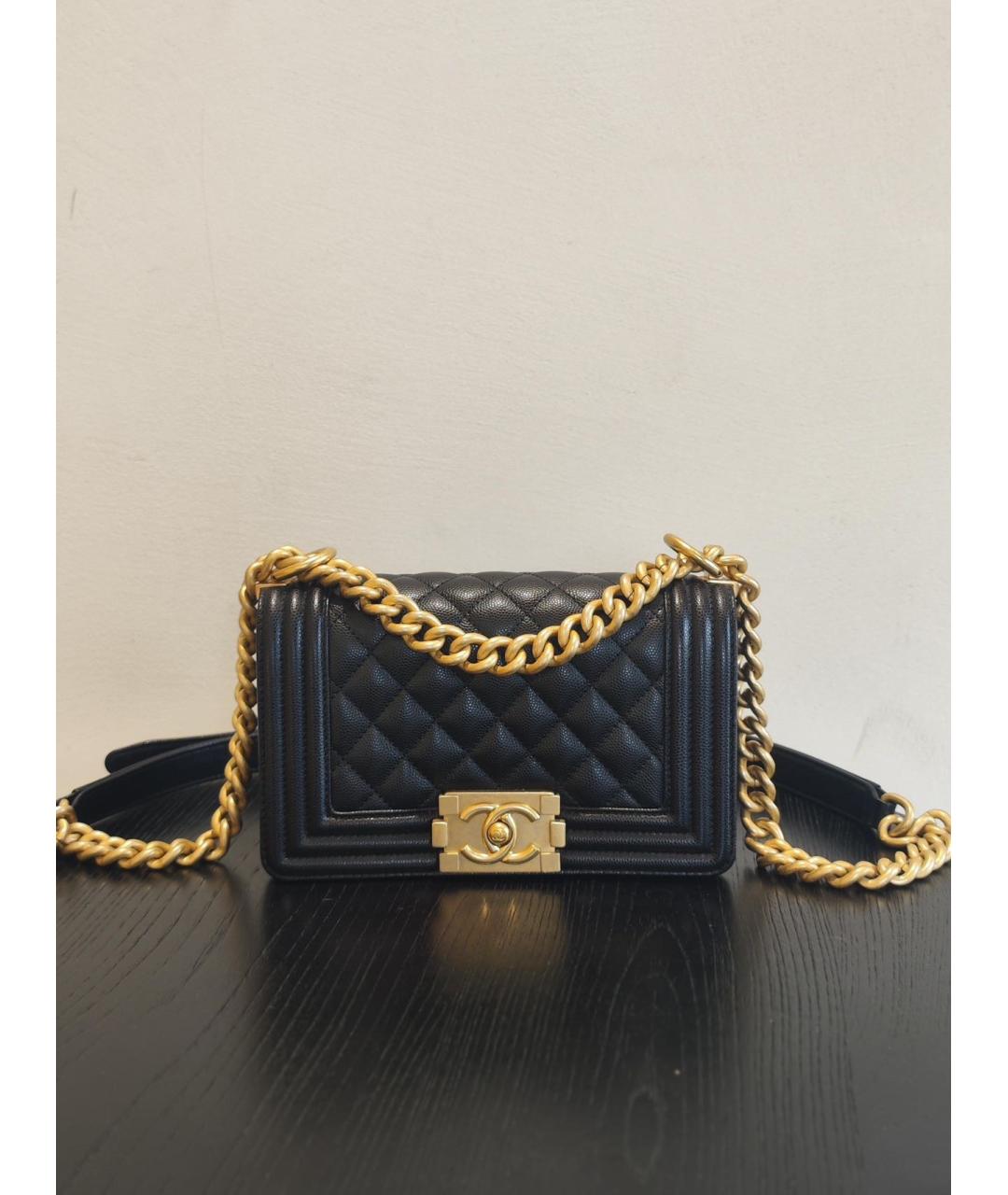 CHANEL Черная кожаная сумка через плечо, фото 2