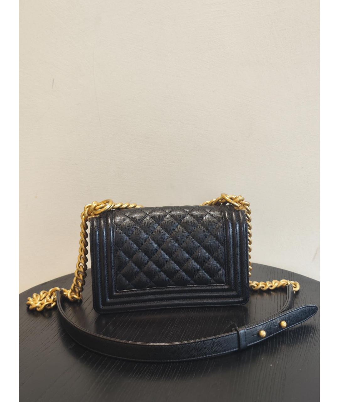 CHANEL Черная кожаная сумка через плечо, фото 4