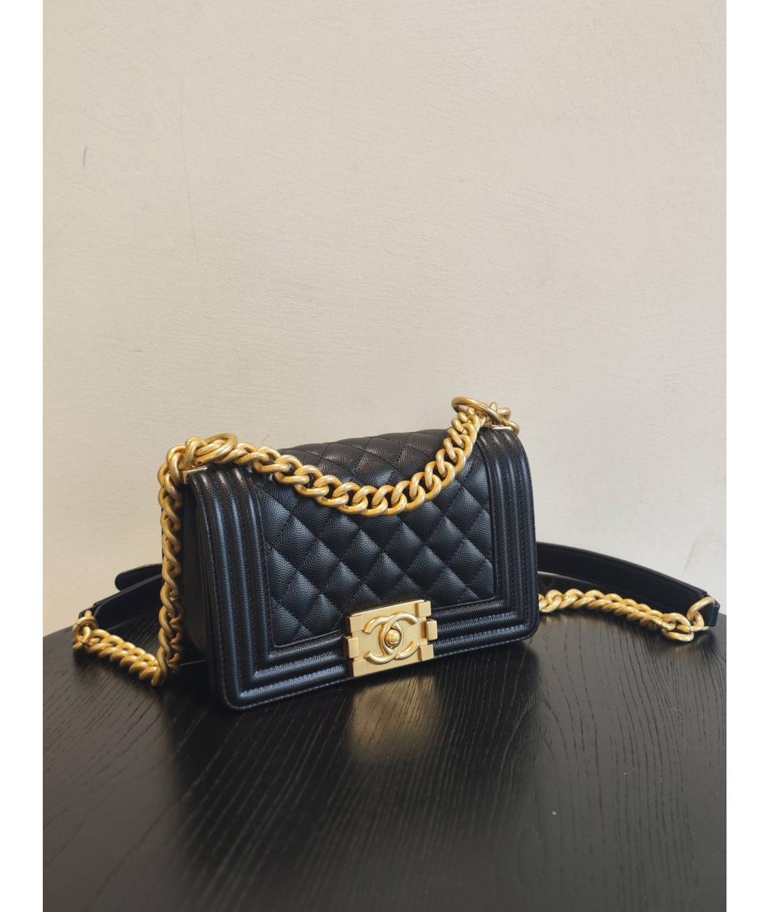 CHANEL Черная кожаная сумка через плечо, фото 3