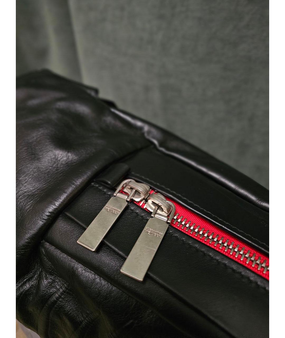 ALEXANDER MCQUEEN Черный кожаный рюкзак, фото 5