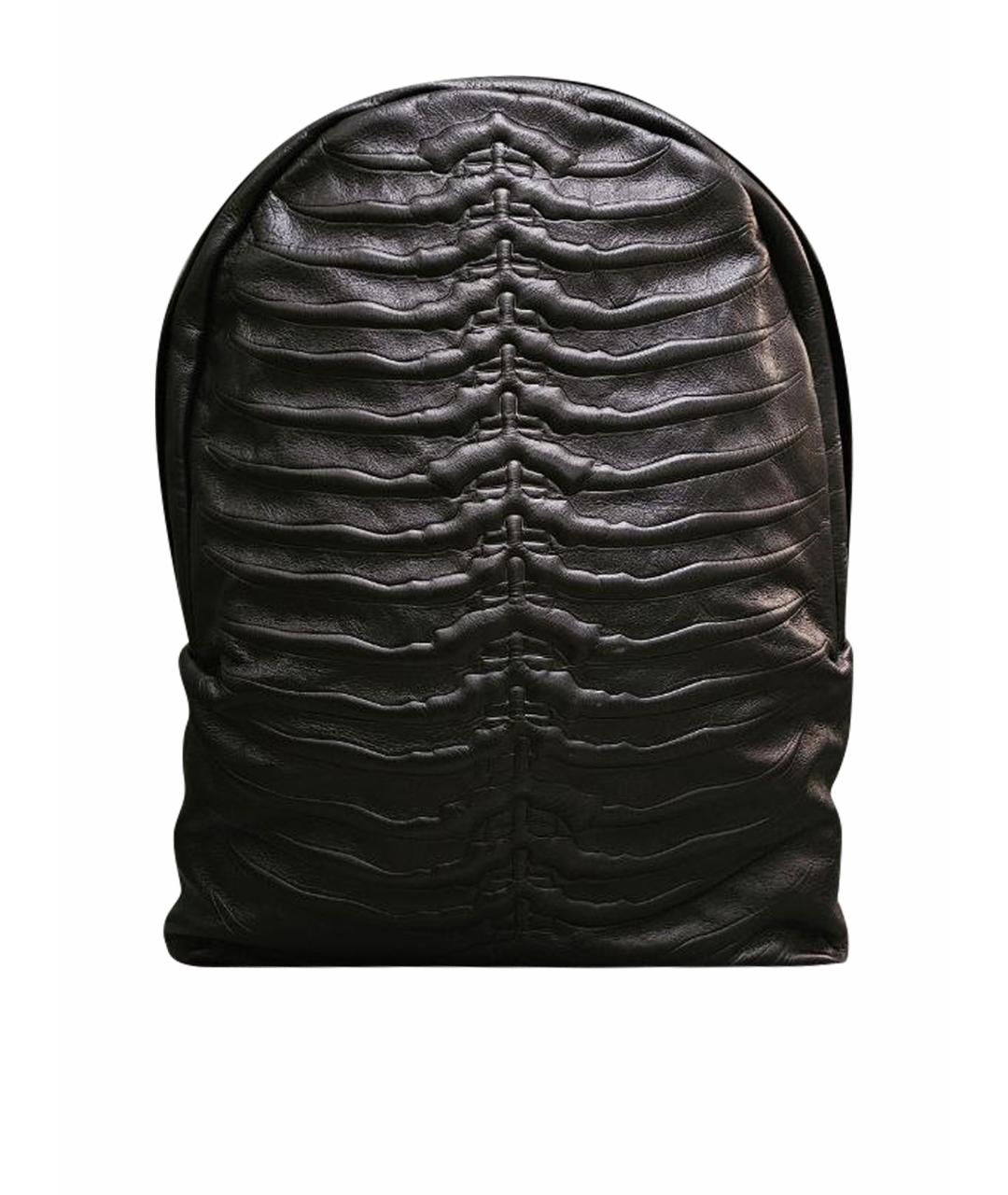 ALEXANDER MCQUEEN Черный кожаный рюкзак, фото 1