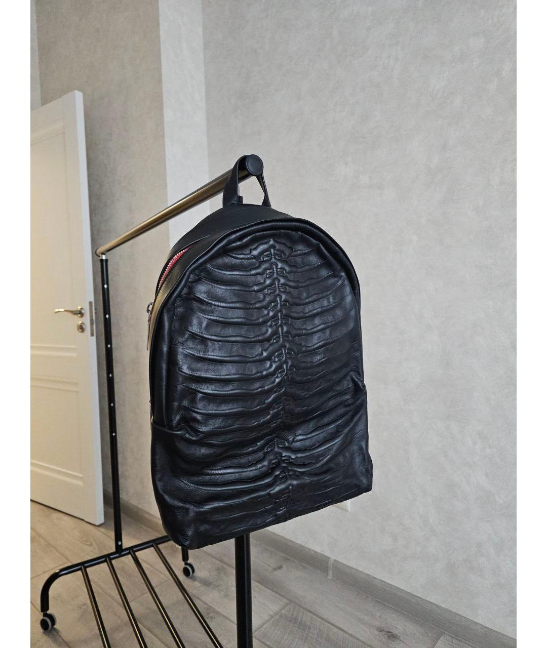 ALEXANDER MCQUEEN Черный кожаный рюкзак, фото 2