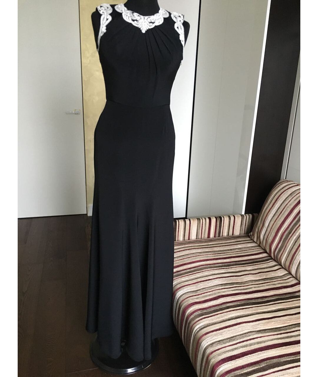 JENNY PACKHAM Черное шелковое повседневное платье, фото 9