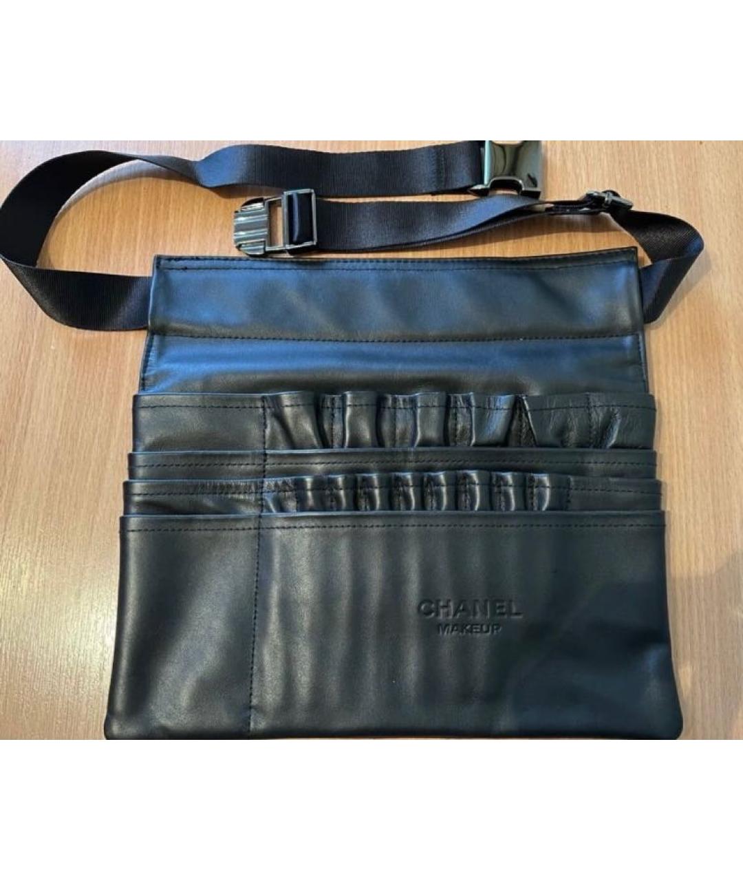 CHANEL BEAUTY Черная кожаная поясная сумка, фото 4