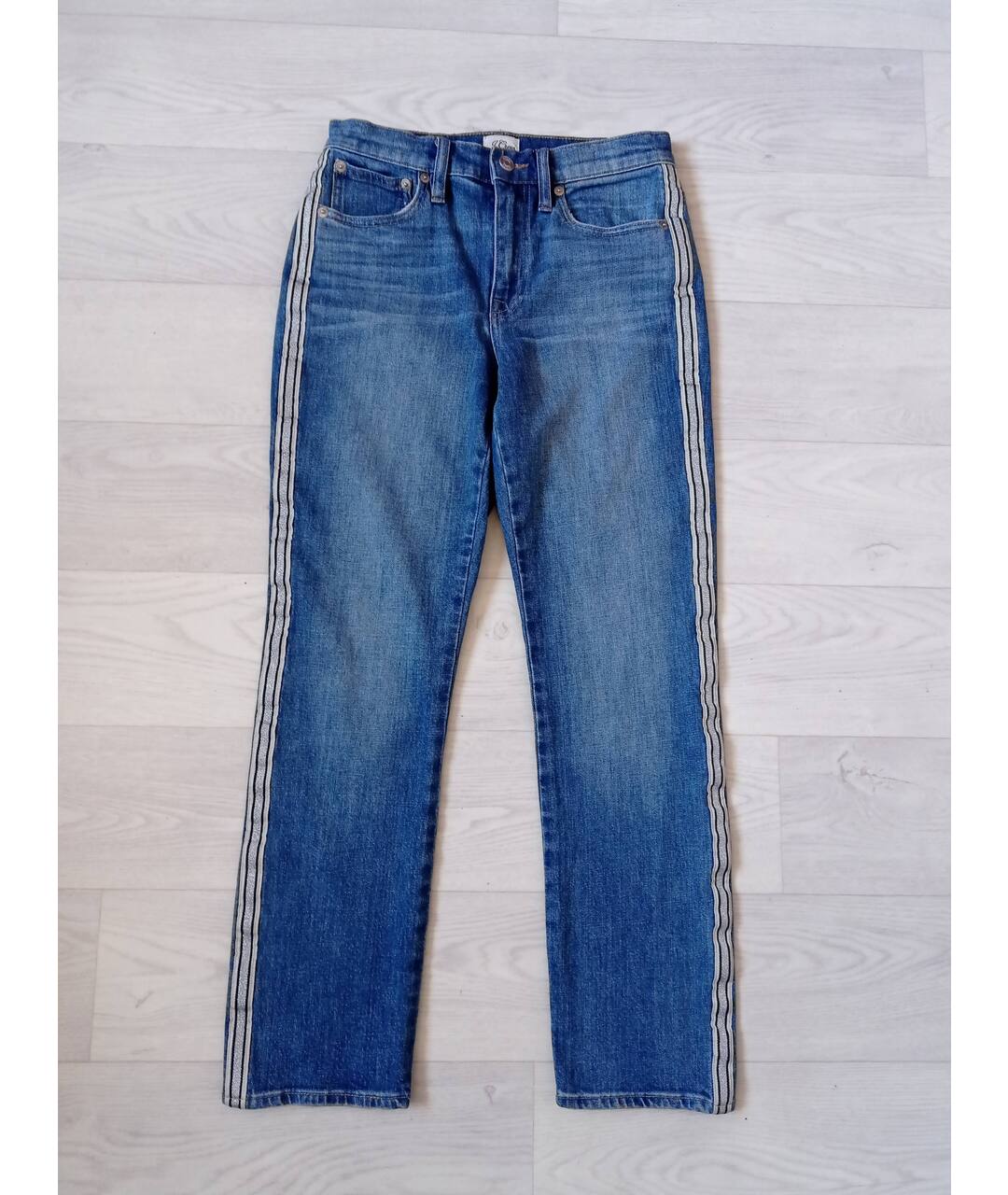 J.CREW Синие хлопко-эластановые джинсы слим, фото 9