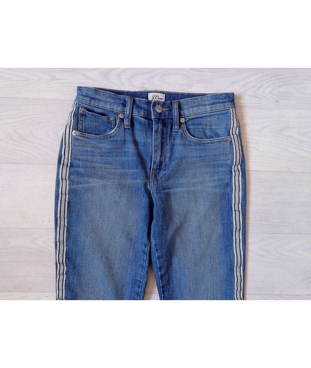 J.CREW Синие хлопко-эластановые джинсы слим, фото 3
