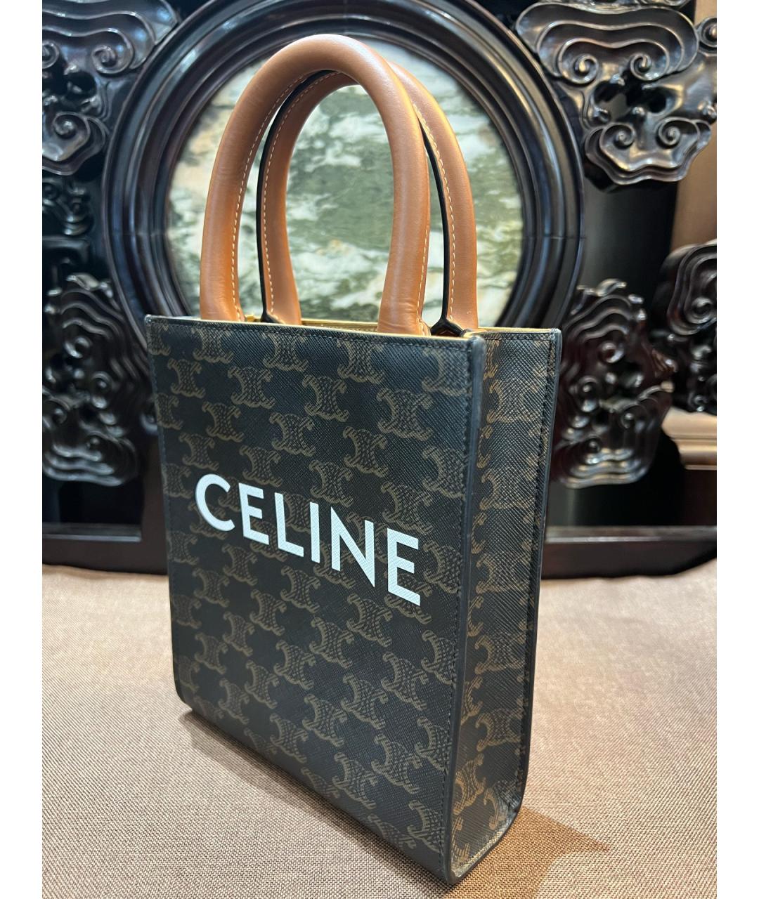 CELINE Коричневая сумка через плечо, фото 3