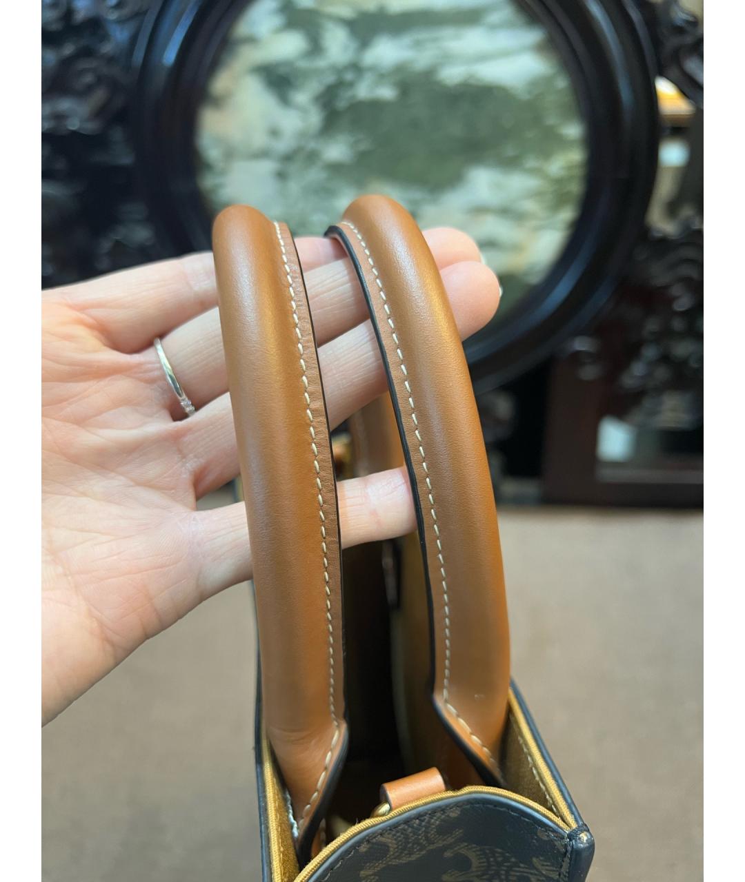 CELINE Коричневая сумка через плечо, фото 5