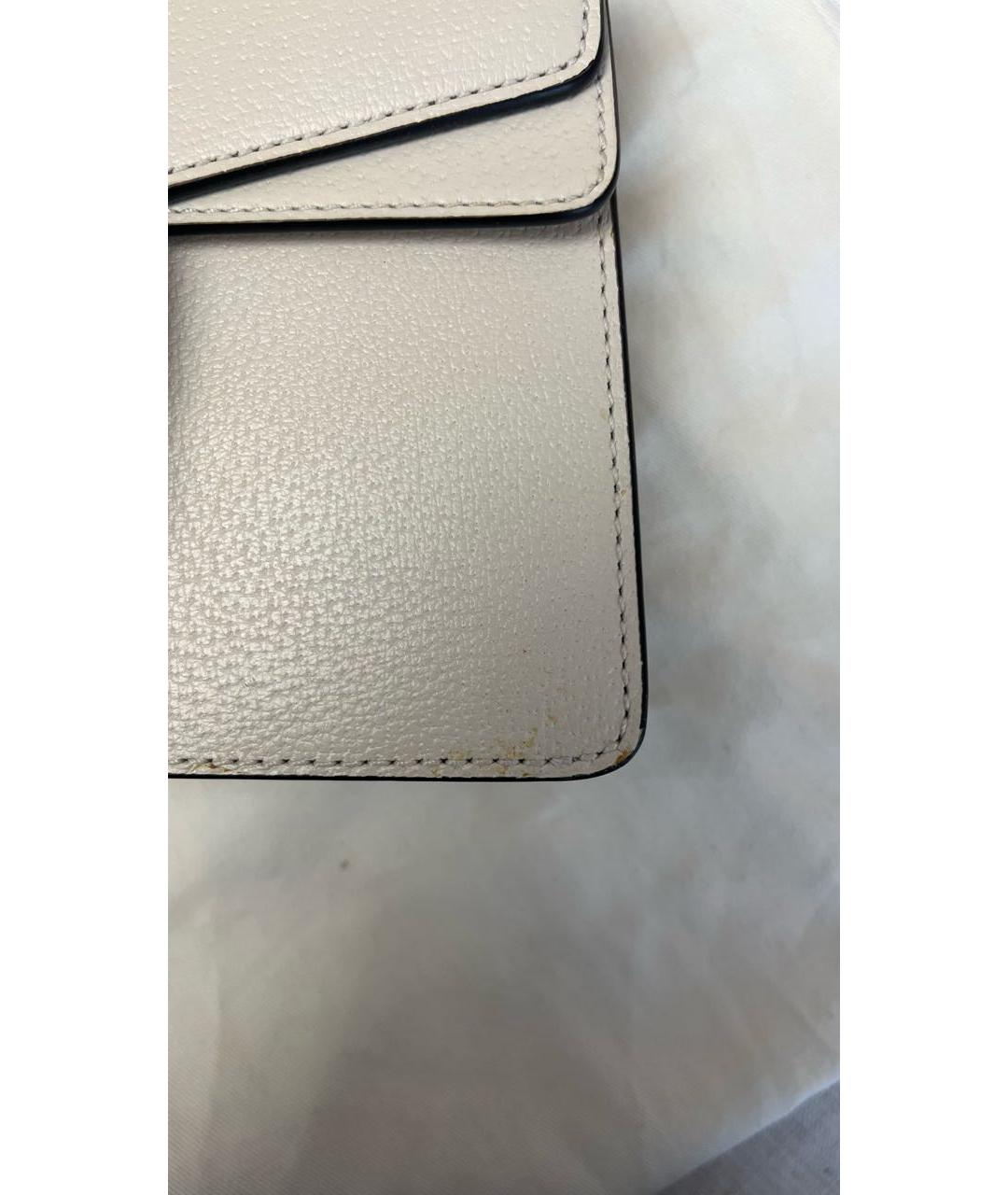 GUCCI Бежевая кожаная сумка через плечо, фото 7