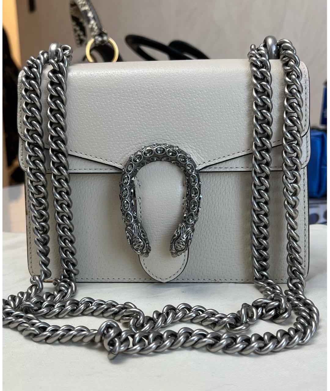 GUCCI Бежевая кожаная сумка через плечо, фото 9