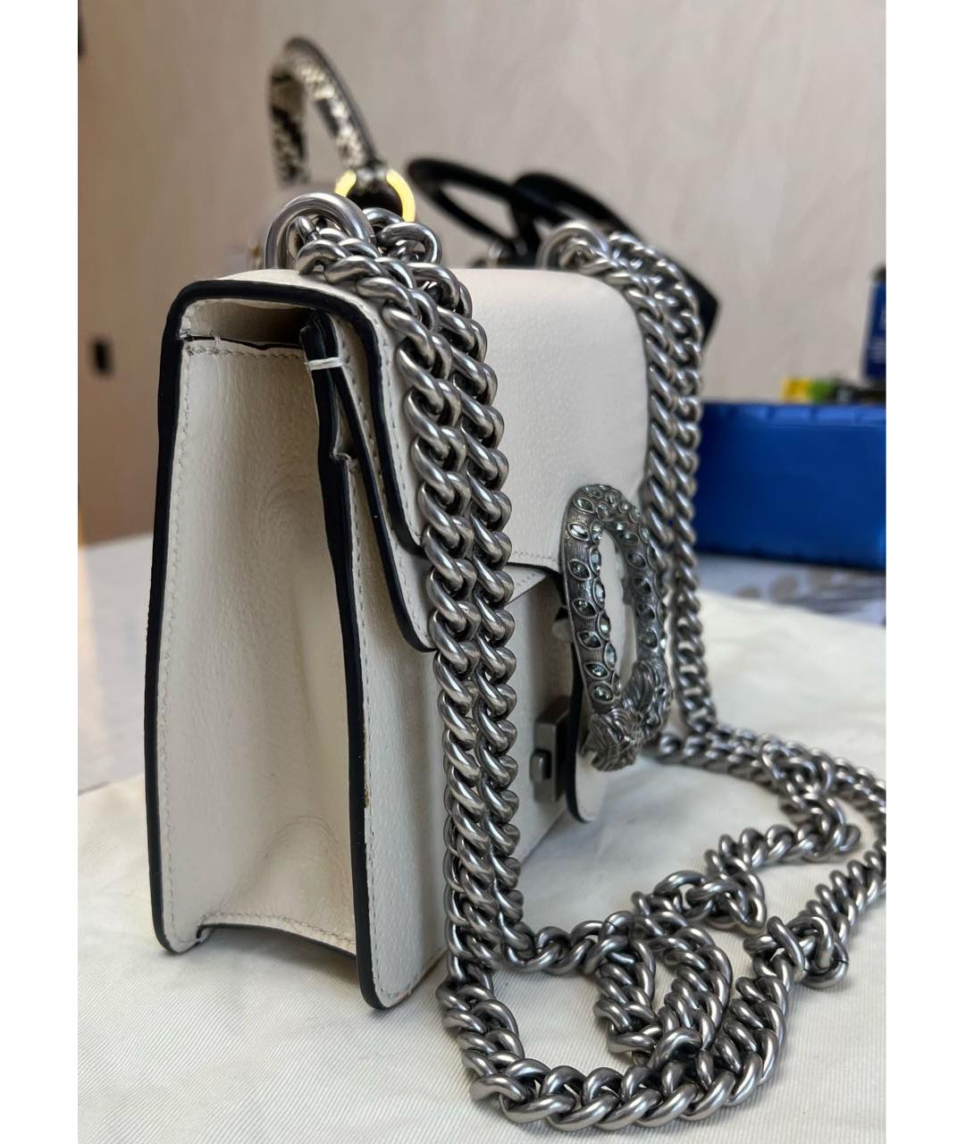 GUCCI Бежевая кожаная сумка через плечо, фото 3