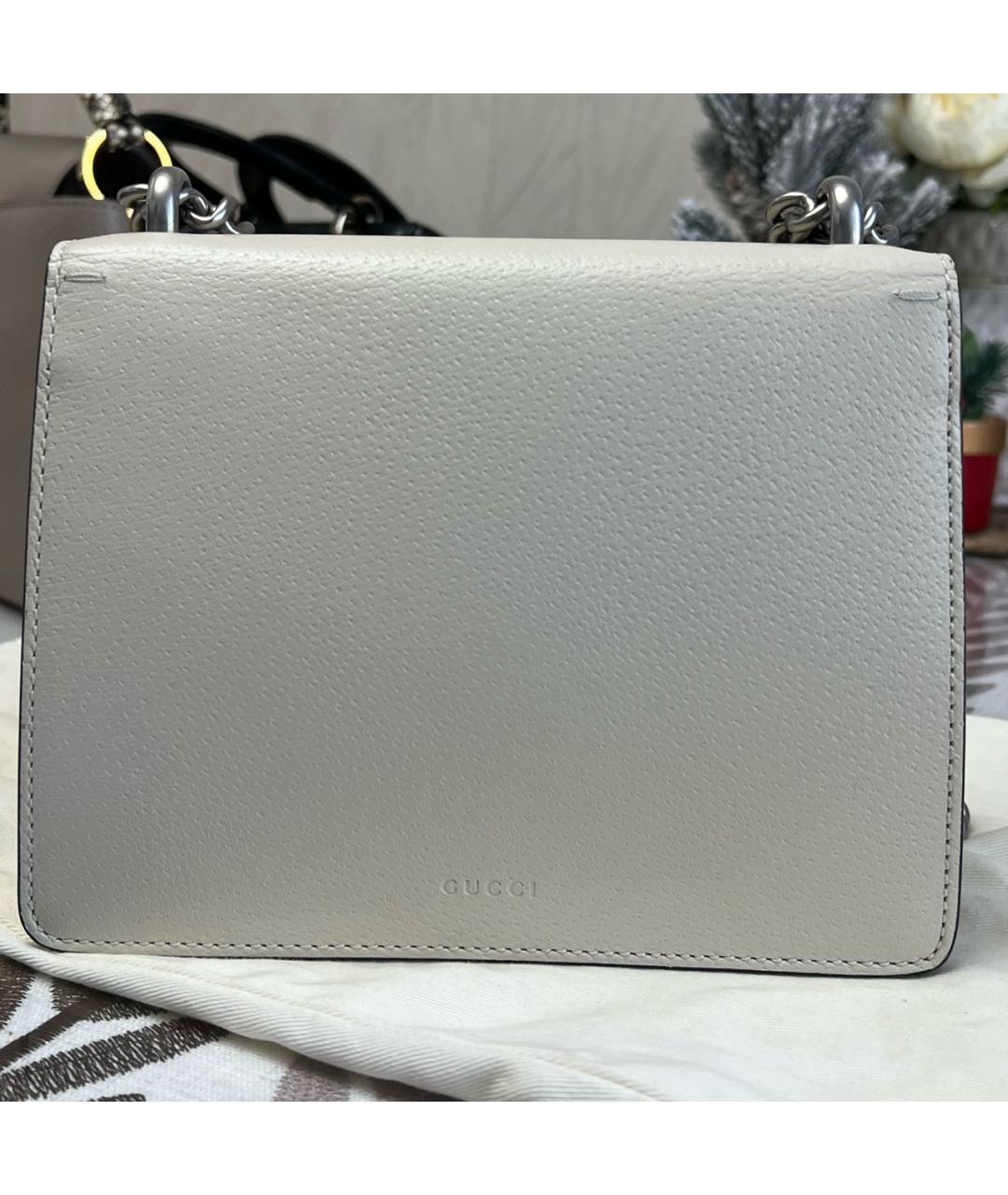 GUCCI Бежевая кожаная сумка через плечо, фото 4