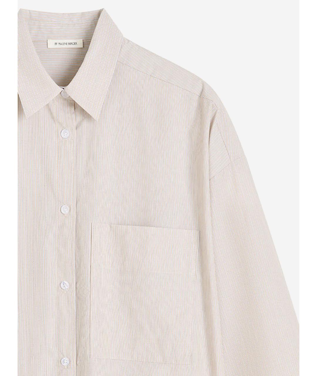 BY MALENE BIRGER Бежевая хлопковая рубашка, фото 3