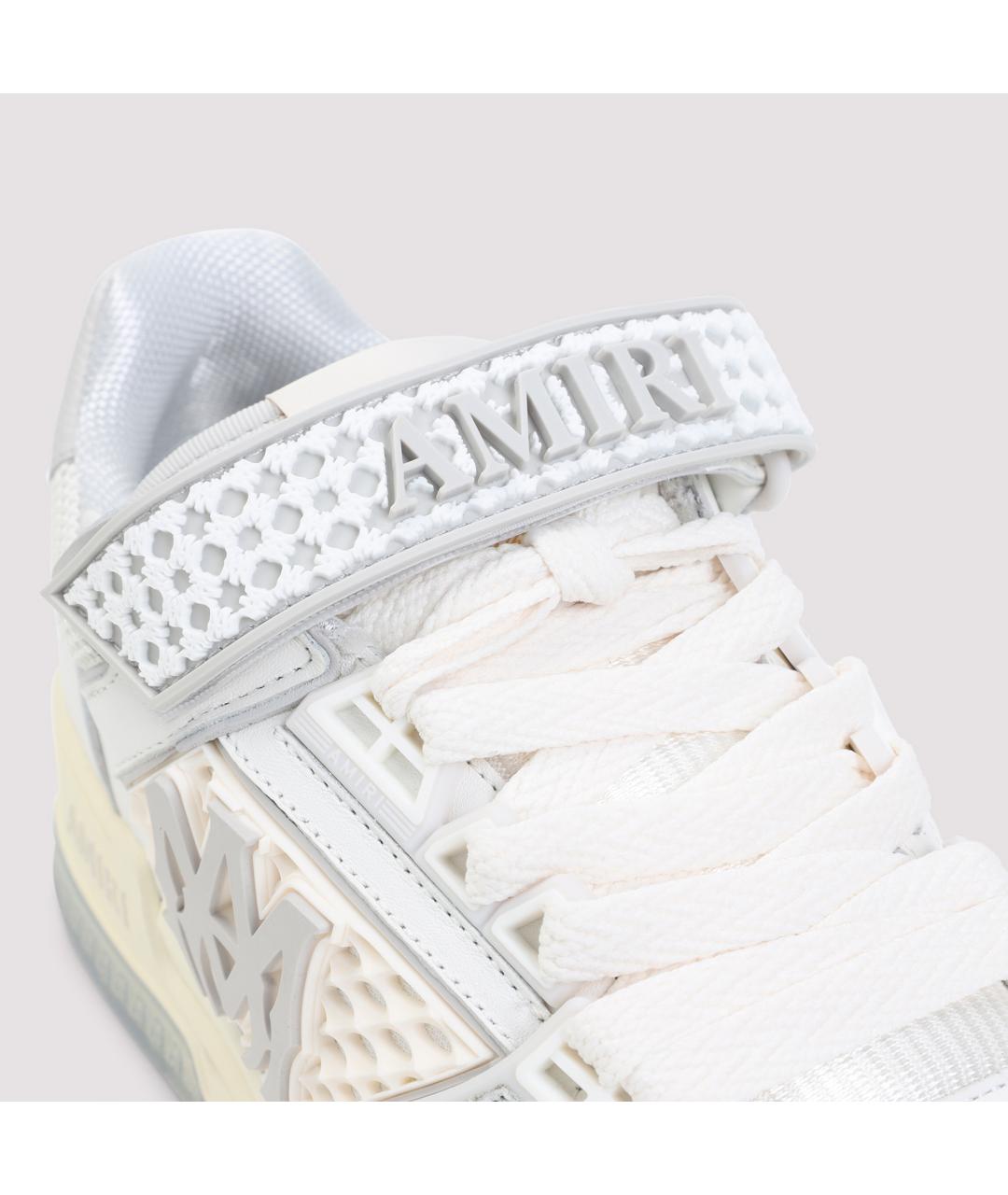 AMIRI Белые кожаные низкие кроссовки / кеды, фото 5