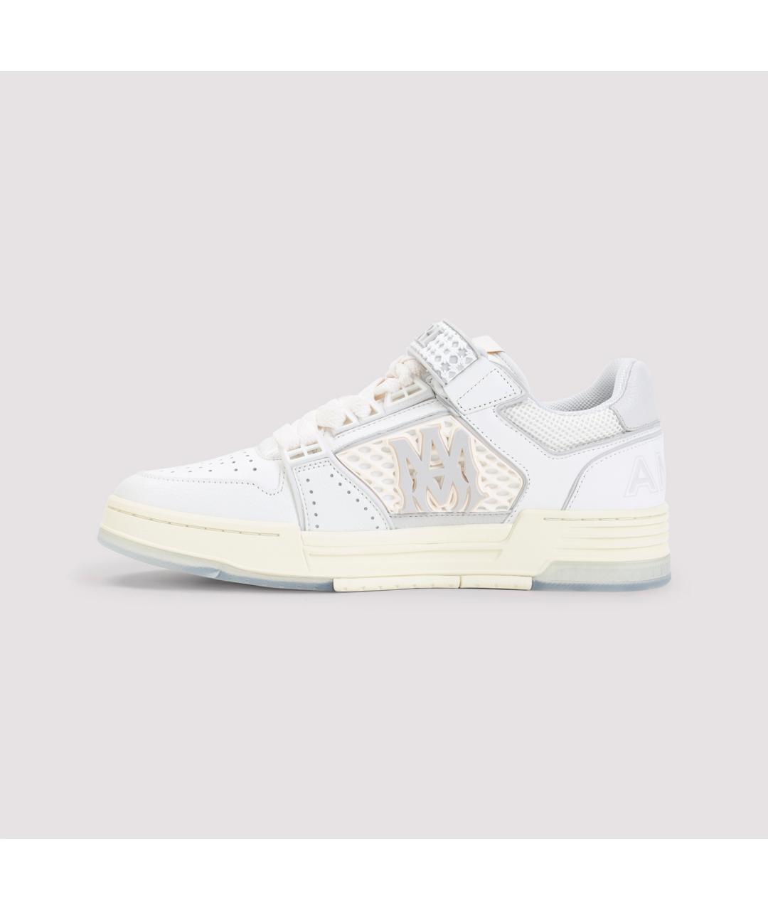 AMIRI Белые кожаные низкие кроссовки / кеды, фото 3