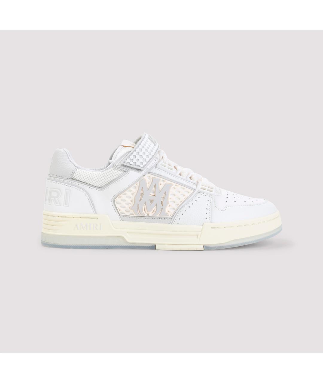 AMIRI Белые кожаные низкие кроссовки / кеды, фото 2