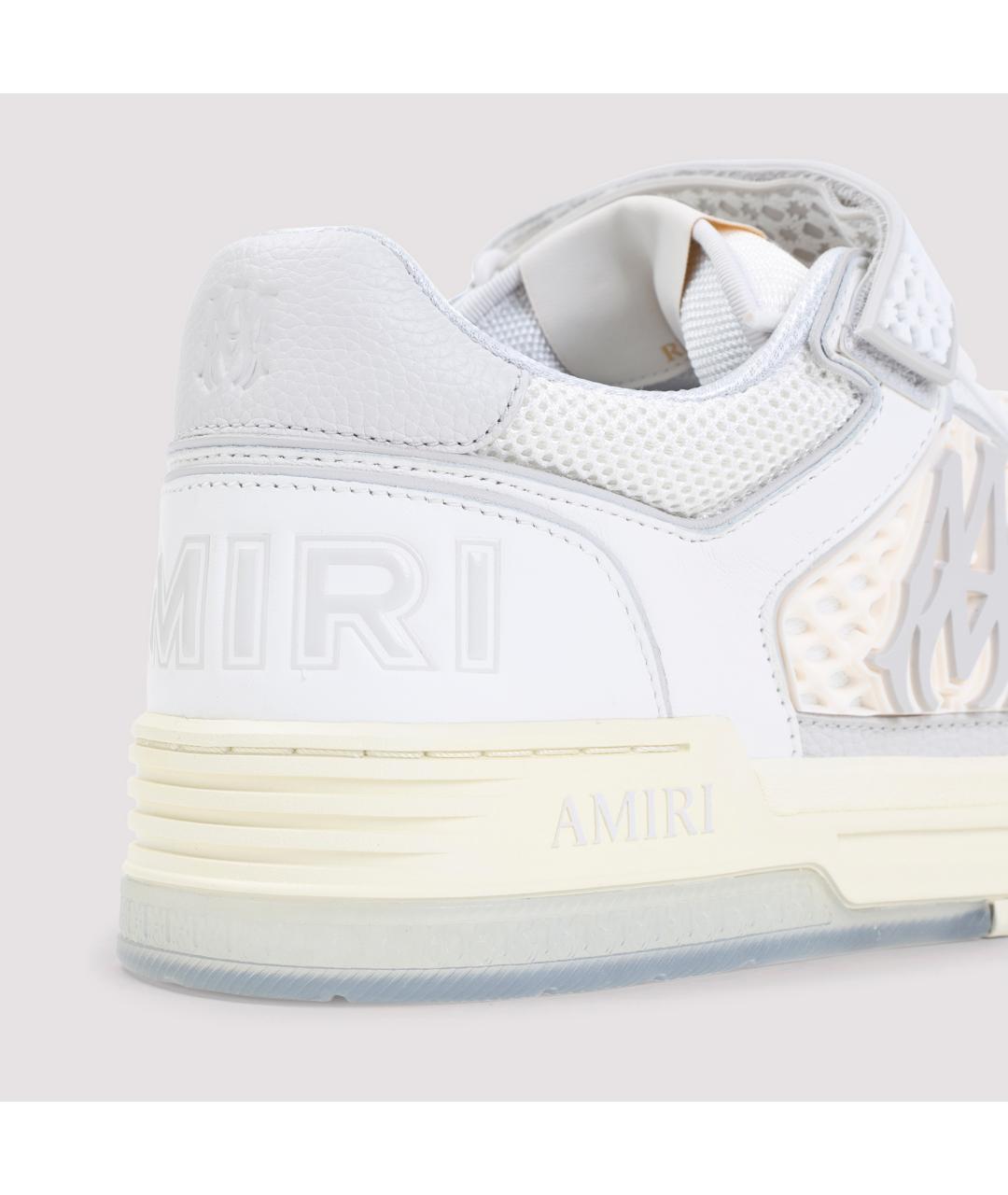 AMIRI Белые кожаные низкие кроссовки / кеды, фото 6