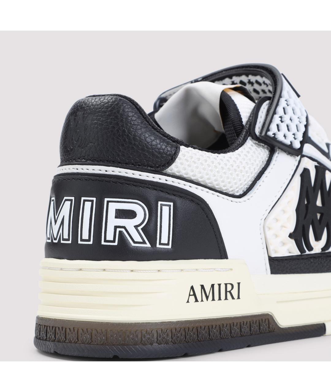 AMIRI Черные кожаные низкие кроссовки / кеды, фото 6
