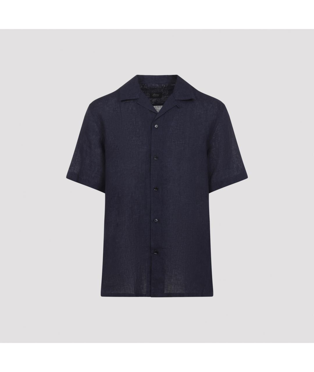 BRIONI Черная льняная кэжуал рубашка, фото 2