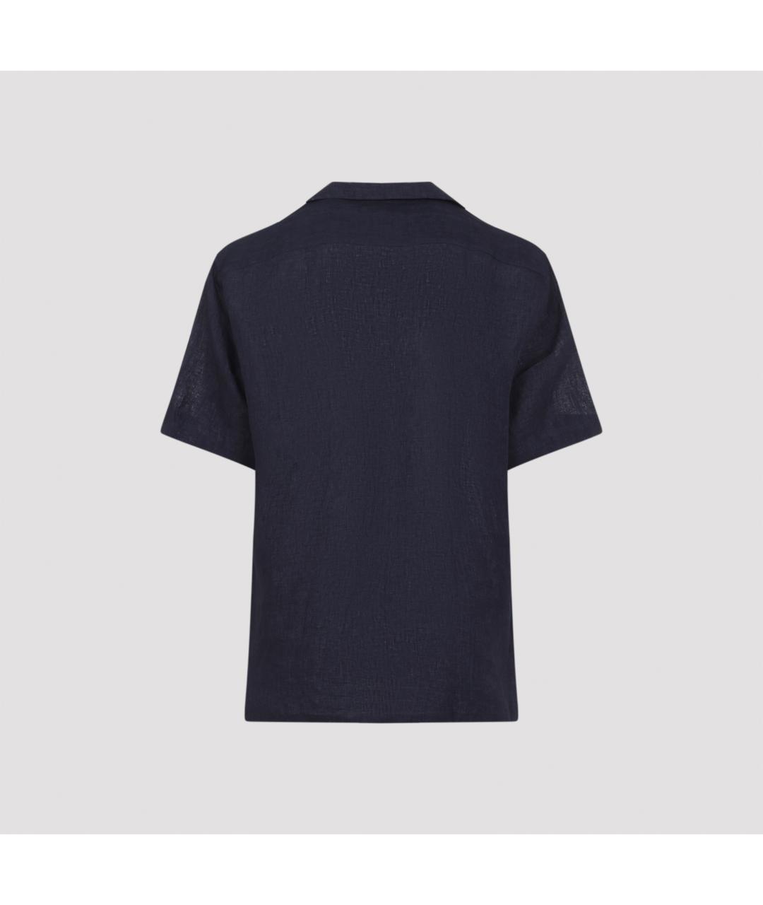 BRIONI Черная льняная кэжуал рубашка, фото 3