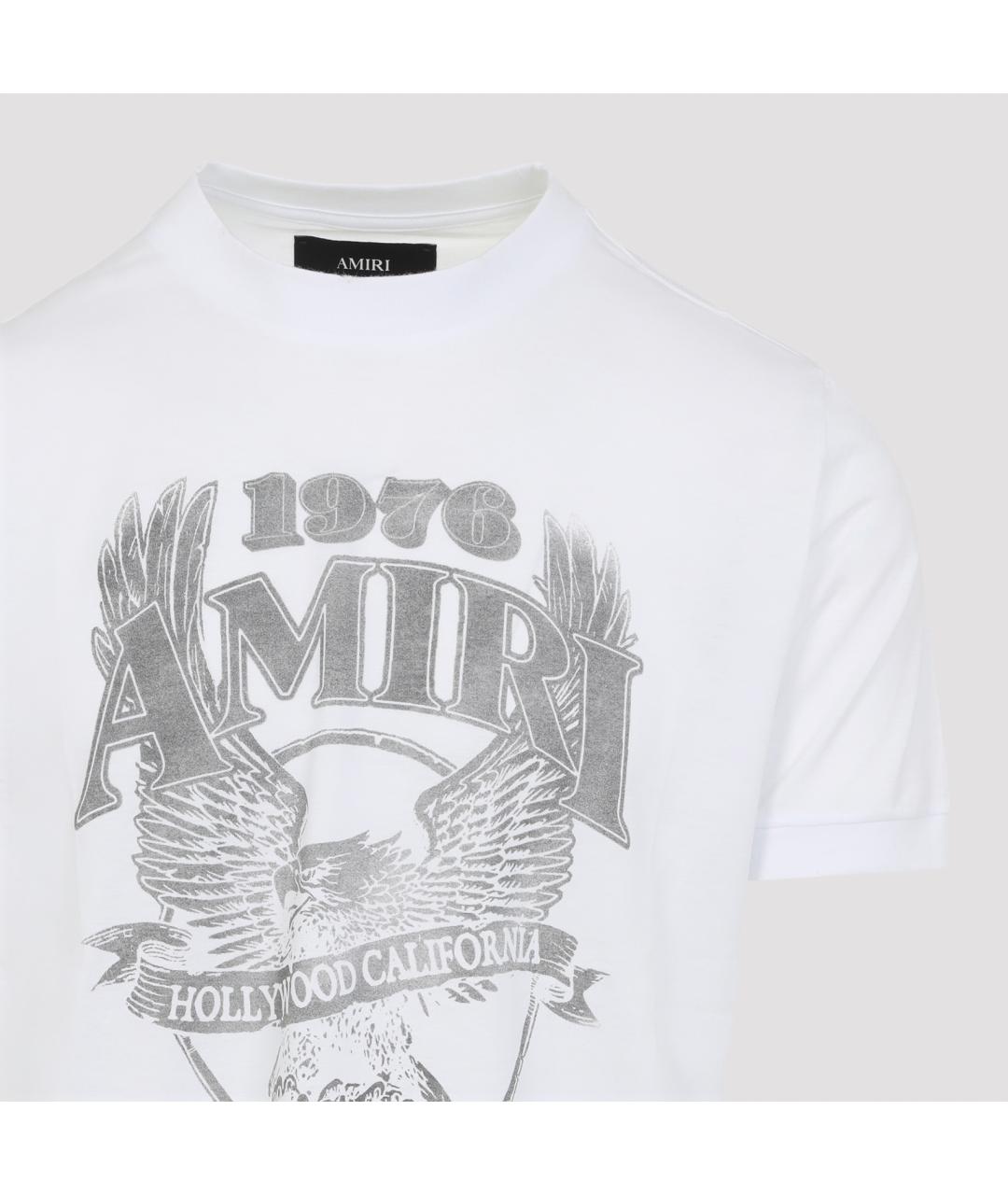 AMIRI Белая хлопковая футболка, фото 4