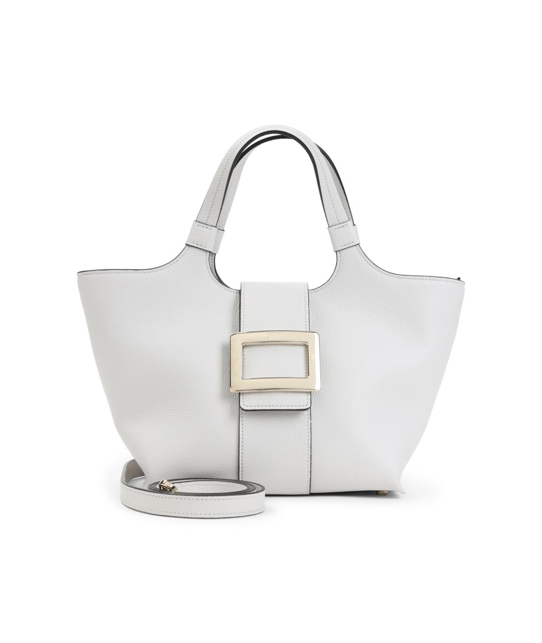 ROGER VIVIER Белая кожаная сумка тоут, фото 1