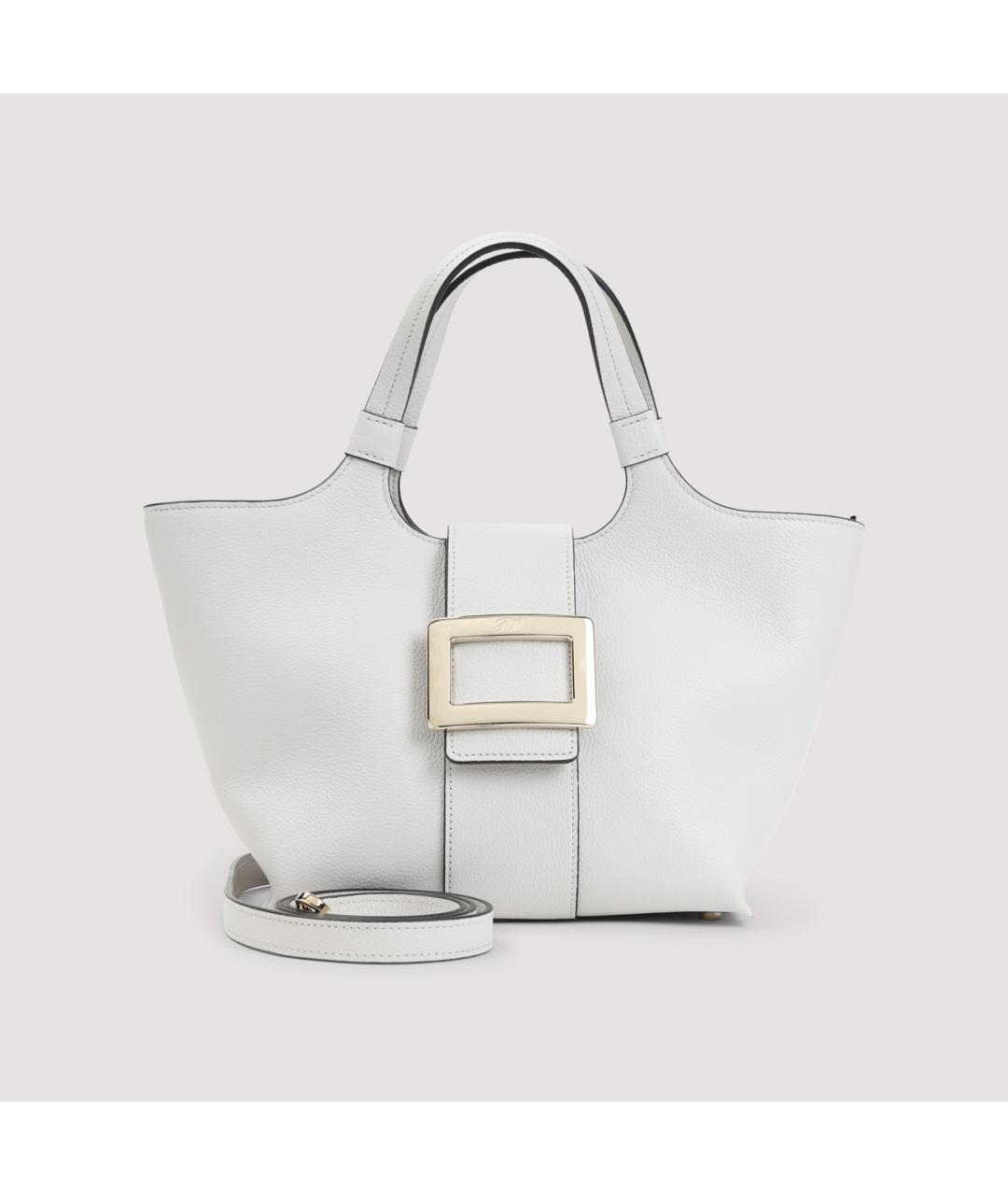 ROGER VIVIER Белая кожаная сумка тоут, фото 2