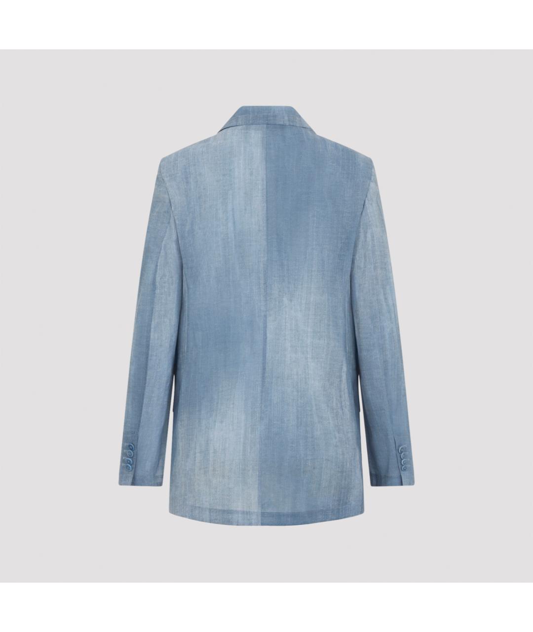 ERMANNO SCERVINO Голубой полиэстеровый жакет/пиджак, фото 3