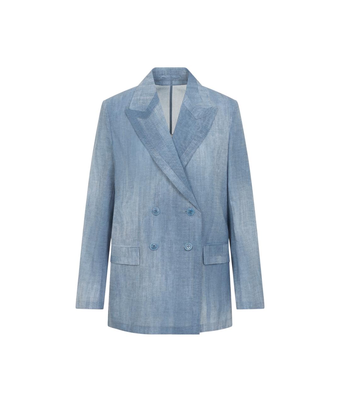 ERMANNO SCERVINO Голубой полиэстеровый жакет/пиджак, фото 1