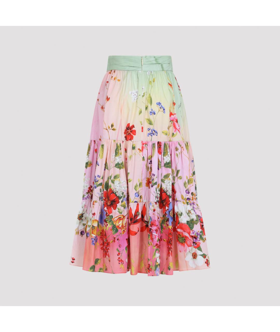 ROBERTO CAVALLI Мульти хлопковая юбка миди, фото 3