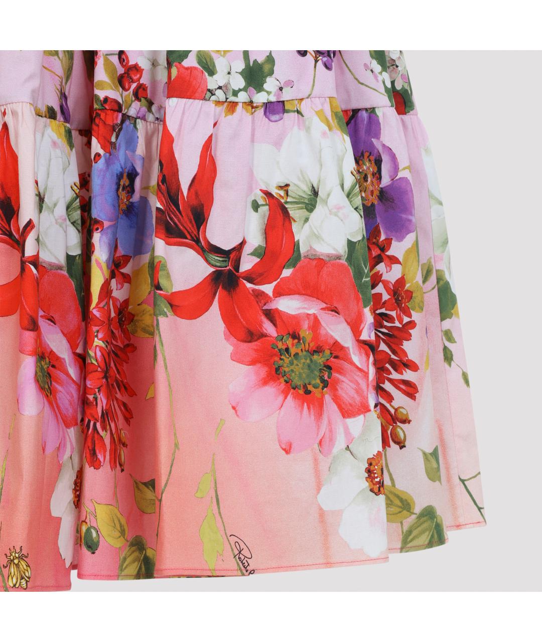 ROBERTO CAVALLI Мульти хлопковая юбка миди, фото 5